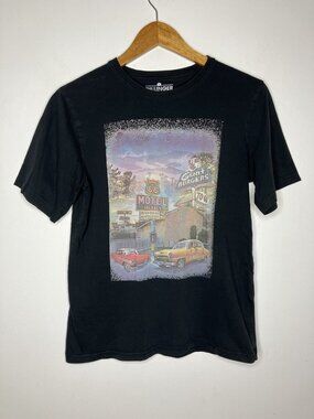 Dillinger Women's Small Black Route 66 Motel Vacancy Short Sleeve T-Shirt